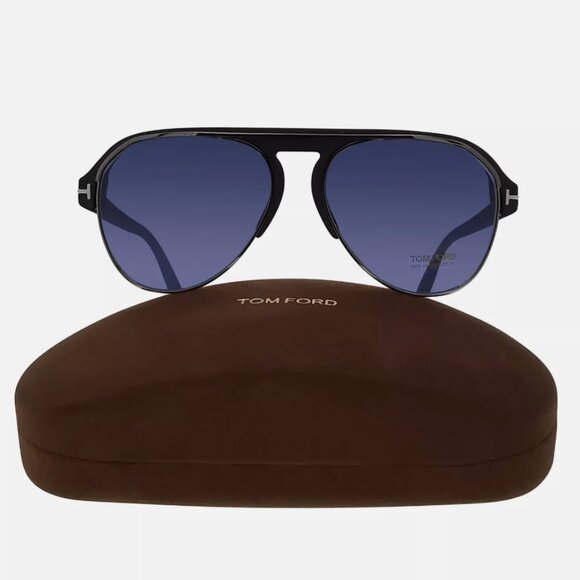 Tom Ford Black Silver Unisex 50mm Sunglasses